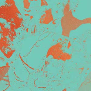 Turquoise and Orange Marble Wii (Includes 1 Controller) Skin